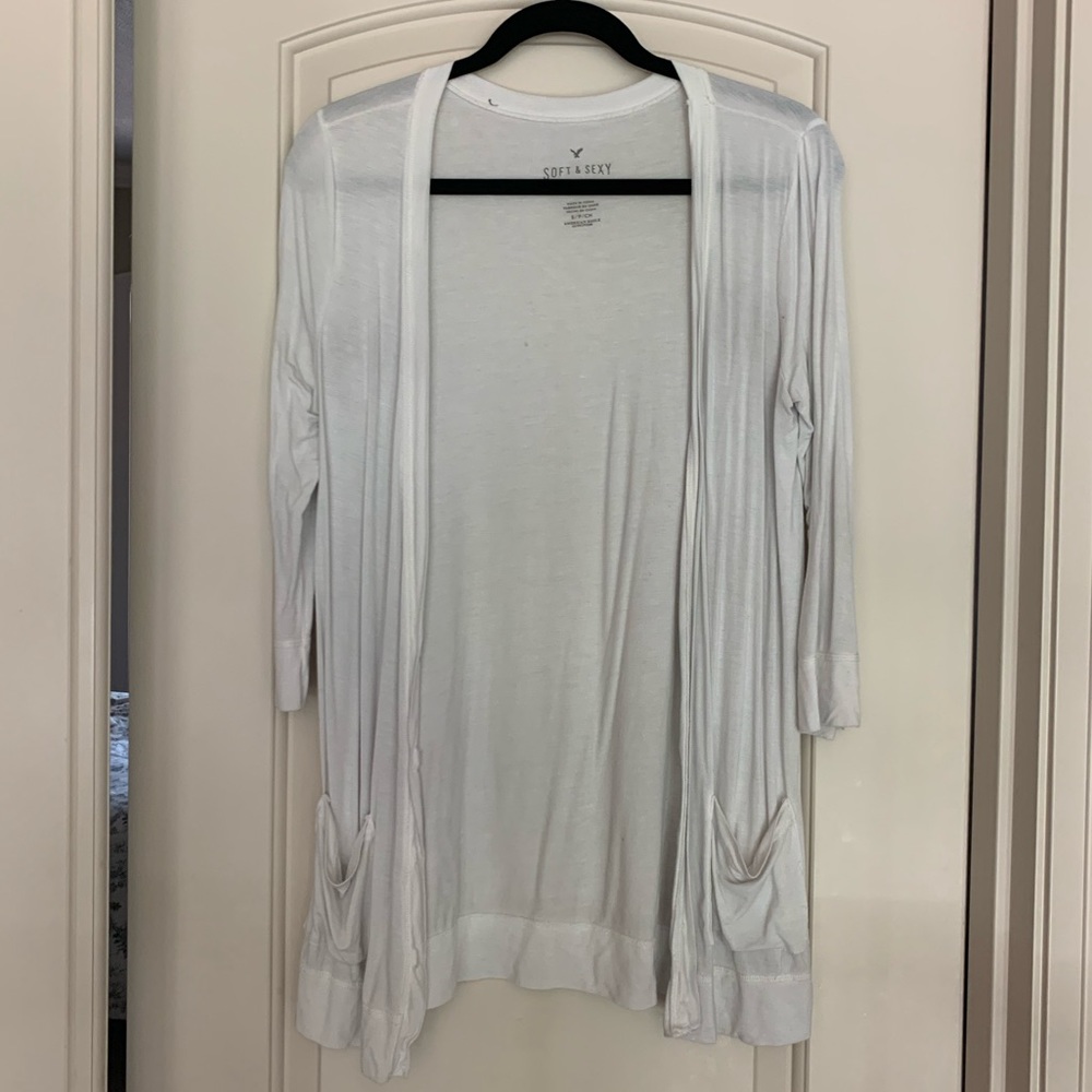 Soft and Light White Cardigan